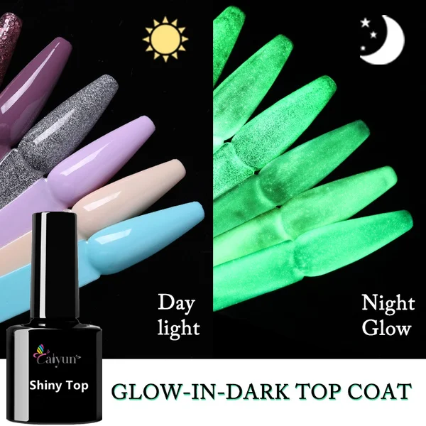 Newest Design Odorless Non Wipe Ml Private Brands Glow In Dark Top