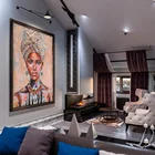 Art African Painting 100% Handmade African Lady Oil Painting Global Art On Canvas