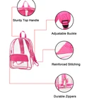 School Transparent PVC School Bag Wholesale Embroidered Transparent Plastic School Bag