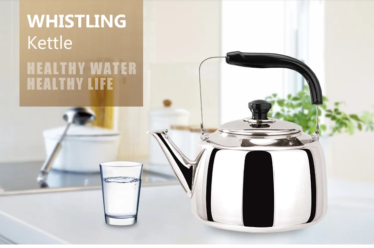 3.0L tube handle stainless steel whistling tea kettle hot water kettle 3.0L tube handle stainless steel