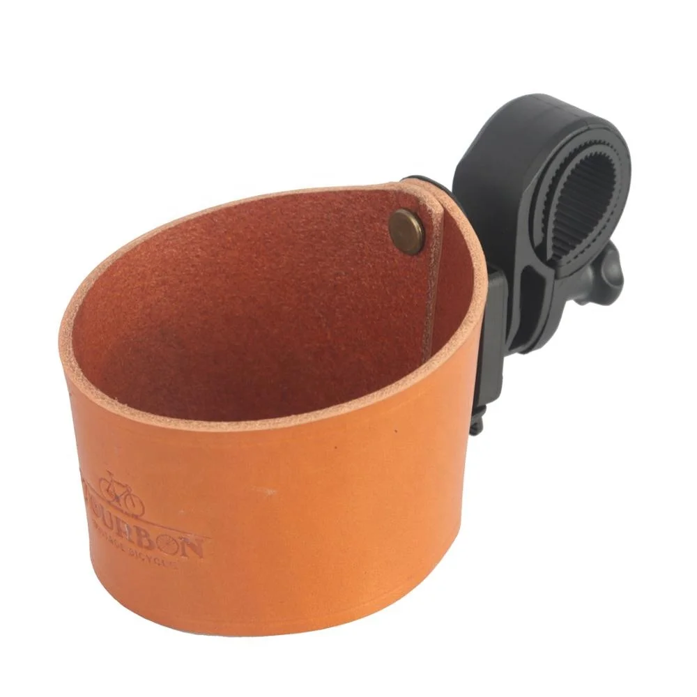 leather bike cup holder