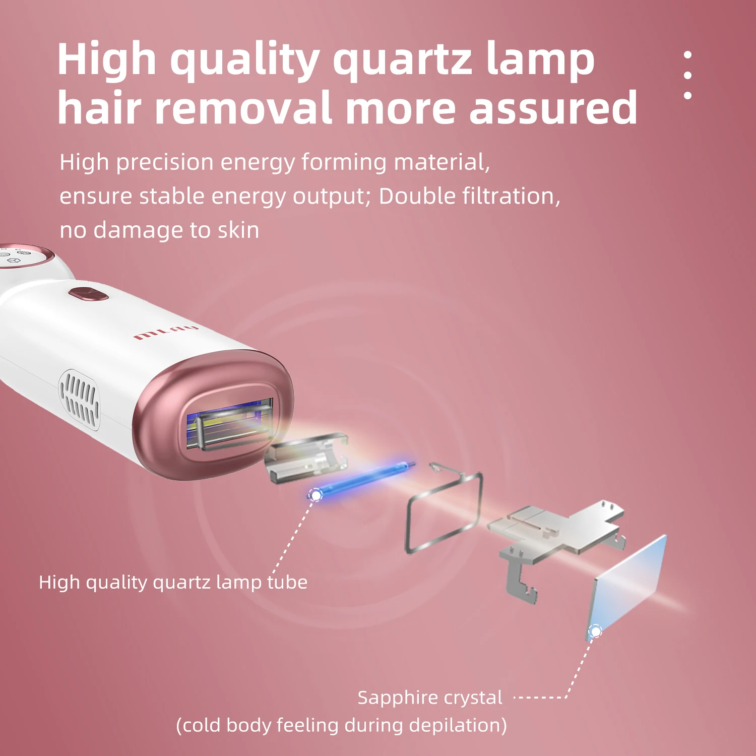 Mlay T10 Mini IPL Depilator Home Use Ice Cool Laser Technology Sapphire Freezing Point Pulsed Light Body Hair Removal UK US Plug