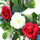 Chrysanthemum 20 Inches New Design Chrysanthemum Rose Artificial Flower Wreath For Front Door