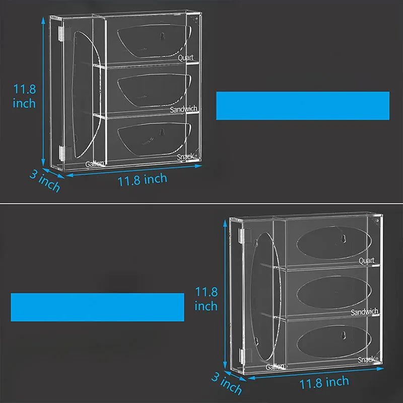 Modern Multifunctional Plastic Acrylic Trash Bag Storage Box Garbage Bag Storage Box