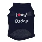 Custom Vests Cotton Custom Black Yellow Soft Mom Dad Matching T-shirt Pet Vests Clothing