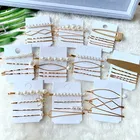 Clip Pearl Alloy Duckbill Rhinestone Clip Female Bangs Top Clip Hair Accessory Set