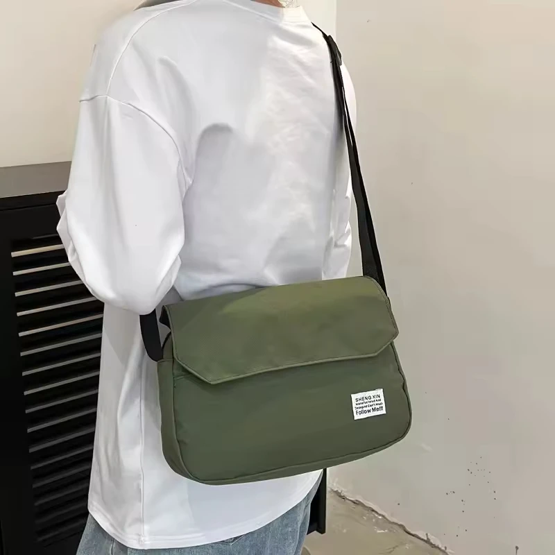 2024 New Nylon One Shoulder Crossbody Bags Ins Fashion Casual Popular Messenger Bag For Men Small Square Bag