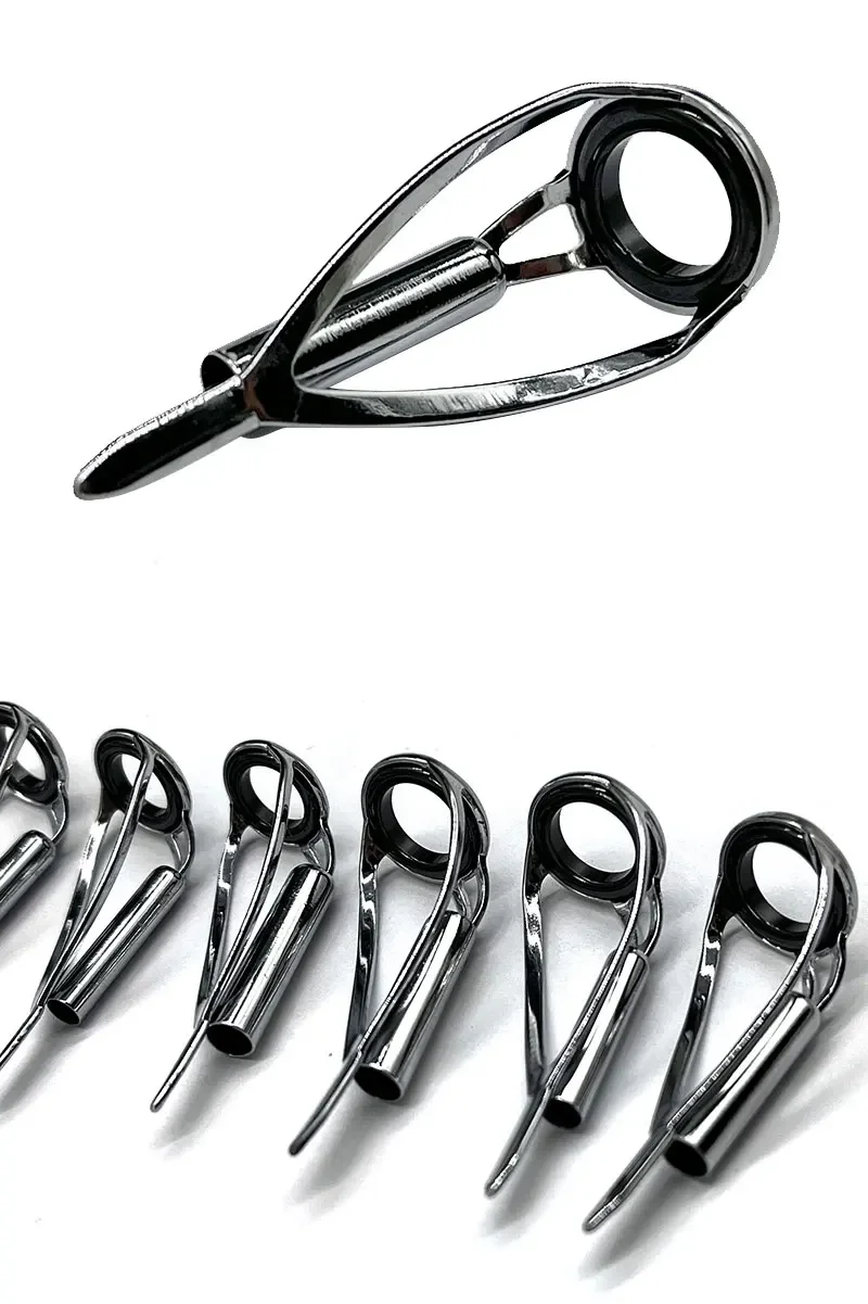 Tn07 5pcs Fishing Rod Tip Guides Rod Eye Building Smooth Iron Fishing