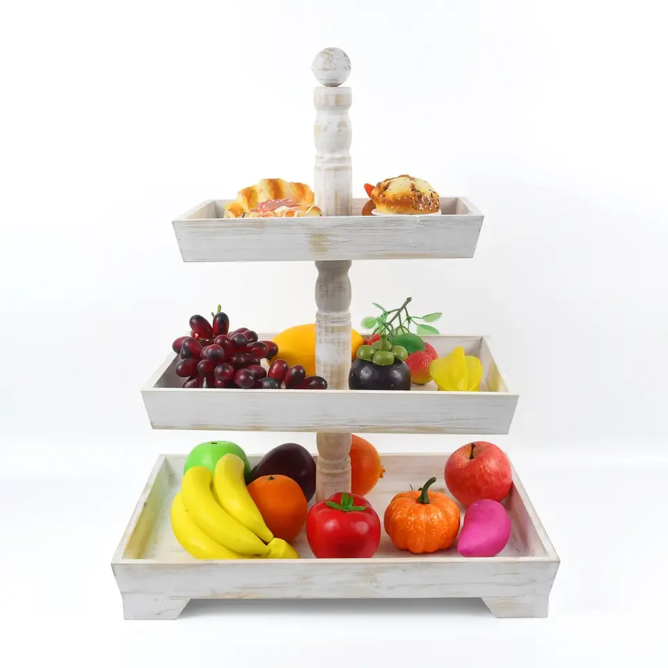 3 Tiered Tray Stand Serving Tray For ,Fruits Appetizers Pastry,Dessert Table Display Set Food,Cake Holder for Party,