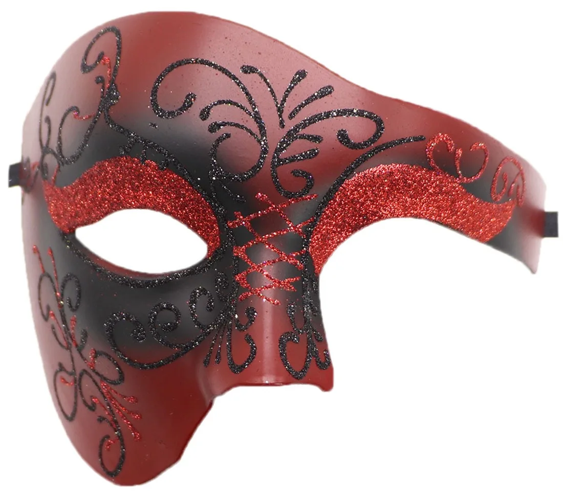 plastic men/women cosplay mask PVC steampunk phantom masquerade half face punk carnival costume props New Year party supplies