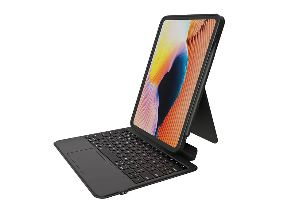 product laudtec 3pin detachable keyboard folio case for ipad pro 13 air 11 works in both portrait and landscape modes with stand pbk344-5