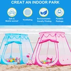 Kids Beach Indoor Children Playhouse Pop Up Transparent Castle Princess Kids Play Tent Beach