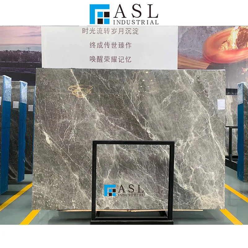 Factory direct dark grey marble slab
