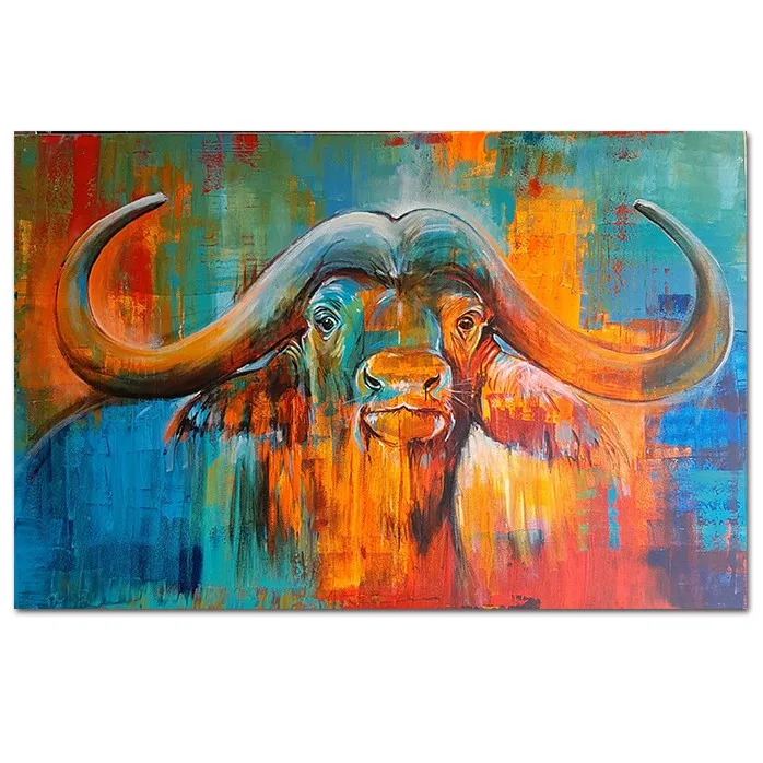 abstract bull painting