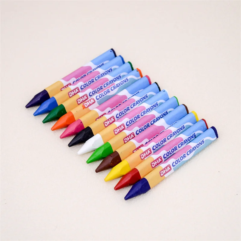 School Art Stationery 12 Colors Wax Crayon Set For Student