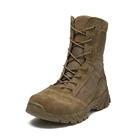 Desert Custom Tan Coyote Suede Cow Leather Tactical Shoes EVA Rubber Police Military Desert Boots
