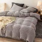 Comforter Winter Super Warm Soft Queen Size Sherpa Teal Teddy Bedding Comforter Quilt Cover Set