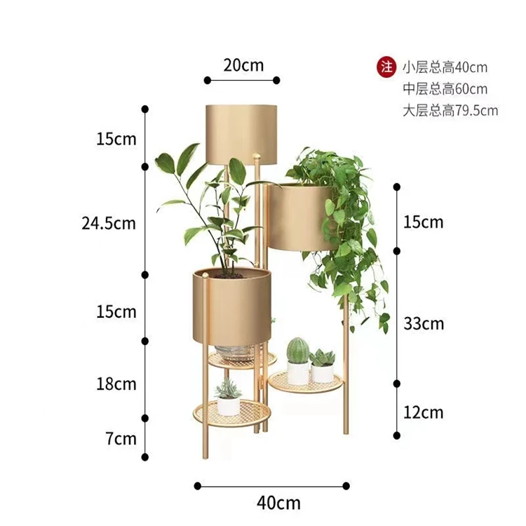 Indoor Flower Frame Flower Shelf Green Plant Stand Flower Pot Rack