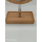 Mirror Wood Decorative Classic Flexible Wooden Frame Makeup Stand Desktop Wooden Cosmetic Mirror