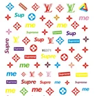 Nail Stickers WG371-408 New Cross-border E-commerce Strap Glue Nail Stickers For Export Nail Stickers