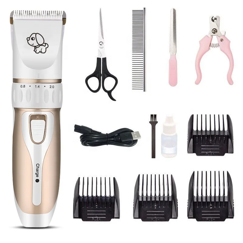 Dog Hair Clipper Low Noize Adjustable Electric Hair Razor Trimming Machine 