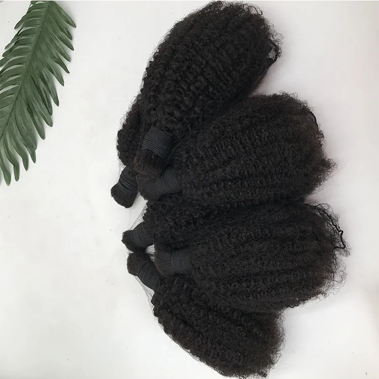 Afro Kinky Curly 4C Hair Bulks Custom 4a Brazilian Human Hair Braiding Hot Selling 4b Mongolian Hair Bundles.jpg