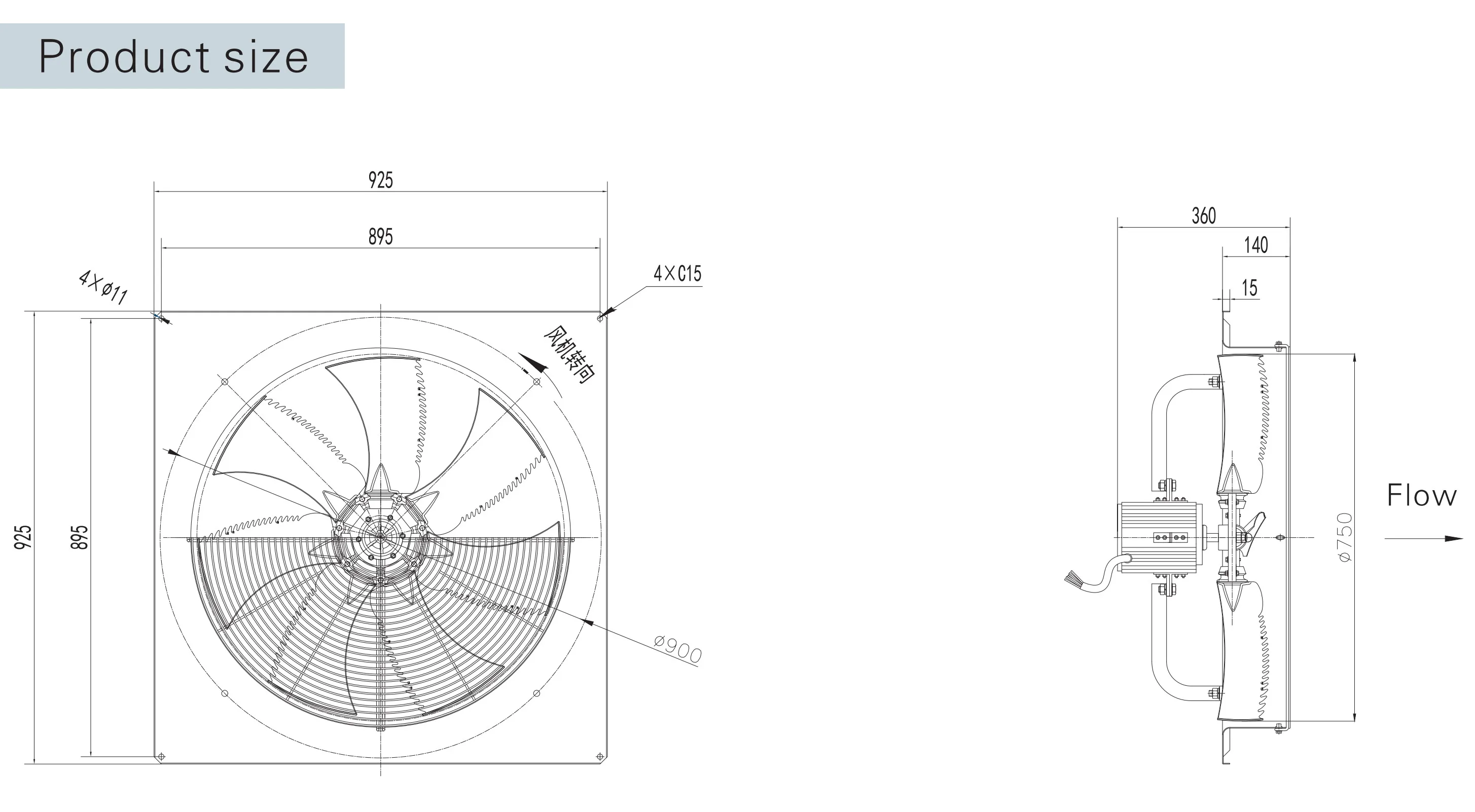 Noise Dehumidification Explosion-proof Fan, SANXIN, Axial - detail 8