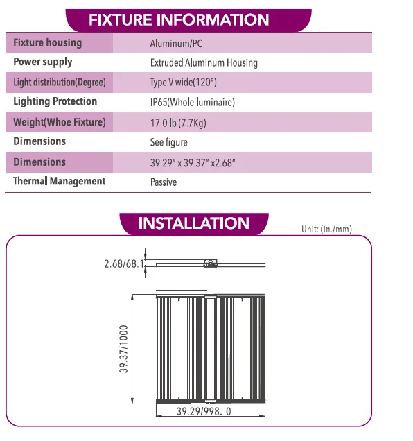 Aluminum Alloy IP65 Folding Growlights Dimmable Light Growlights Dimmable Full Spectrum Grow Light Tax to Eu manufacture