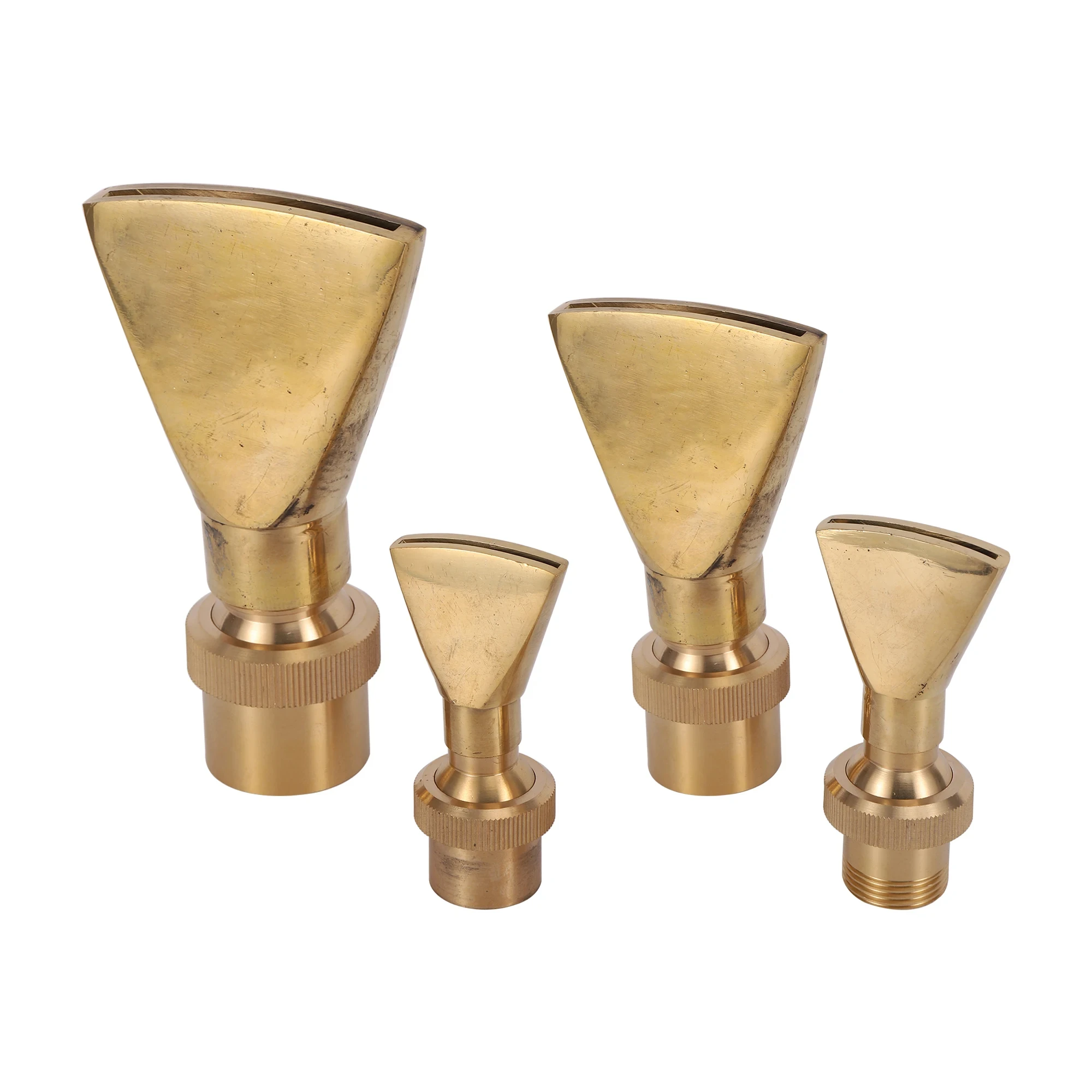 Adjustable Brass Fan Shaped Fountain Spray Head 1/2" 3/4" 1" 2" Female Male Thread Duckbill Jet Garden Landscape Pond Fountain factory