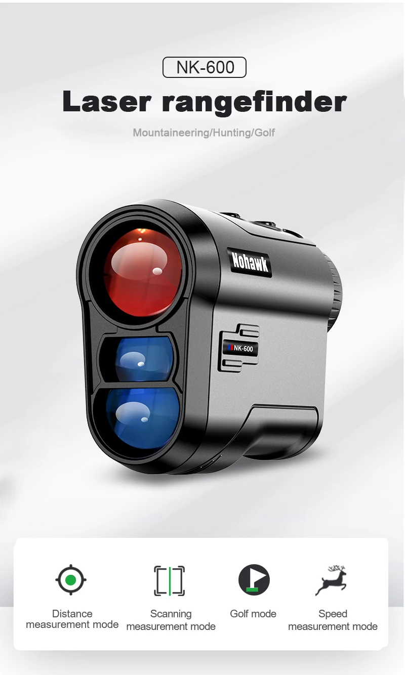 Nohawk Nkg 600 Meter Golf Laser Range Finder Customer Design 6 5x