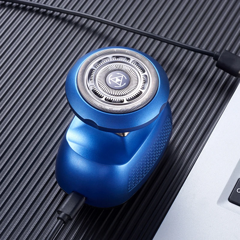 Portable USB Powered Rechargeable Rotary Electric Shaver Custom Trimmer Single Blade Razor Popular for Men's Face Household factory