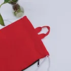 Red Bag Wholesale Red Cotton Canvas Drawstring Rucksack Bag With Logo For Students