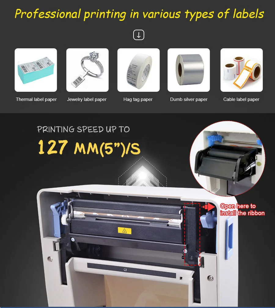 Xprinter Label Thermal Transfer Xp Tt B Inches Shipping Labels