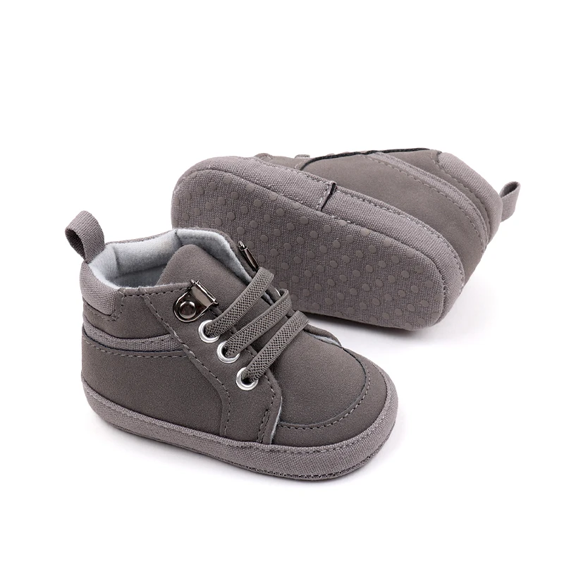 High Top Solid Color Imitation Musk Fur Baby Boys Fashion Casual Simple Toddler Boots details