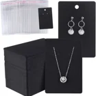 Earring Luxury Black Paper Custom Logo Earring Jewelry Packaging Display Card Hole Puncher Come With Self-adhesive Bags
