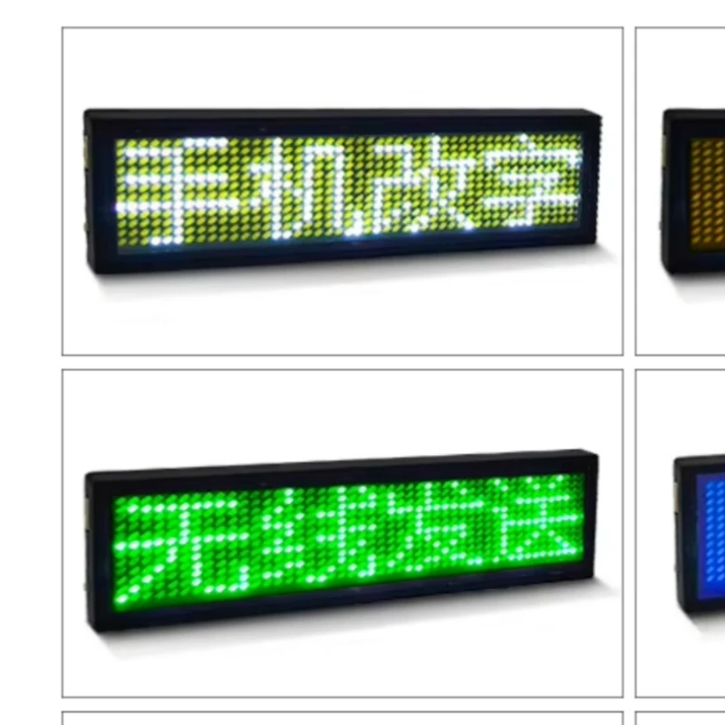 Factory Outlet LED Badge Tags Customizable LOGO  LED Name Badge Scrolling Message Mobile App Control Light up  Display LED Badge