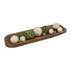 Natural Hand Carved Rustic Wooden Dough Bowls For Decor Centerpiece
