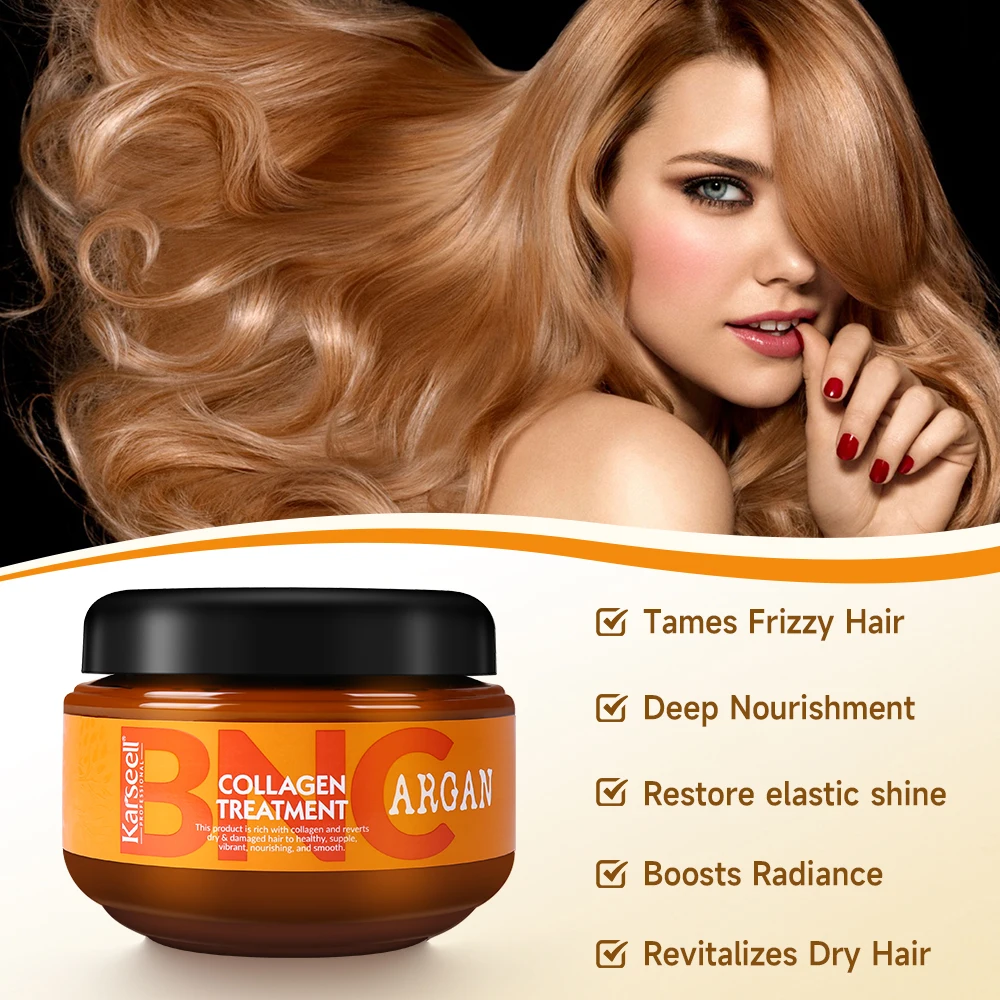 Karseell BNC Hair Treatment Private Label Repairing Collagen Professional Salon Hair Mask for curly hair Argan oil