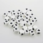 Letter Bead Beads Silicone Beads Hot Sale Wholesale Letter Chewing Alphabet Bead Mixed Silicone Baby Teething Beads