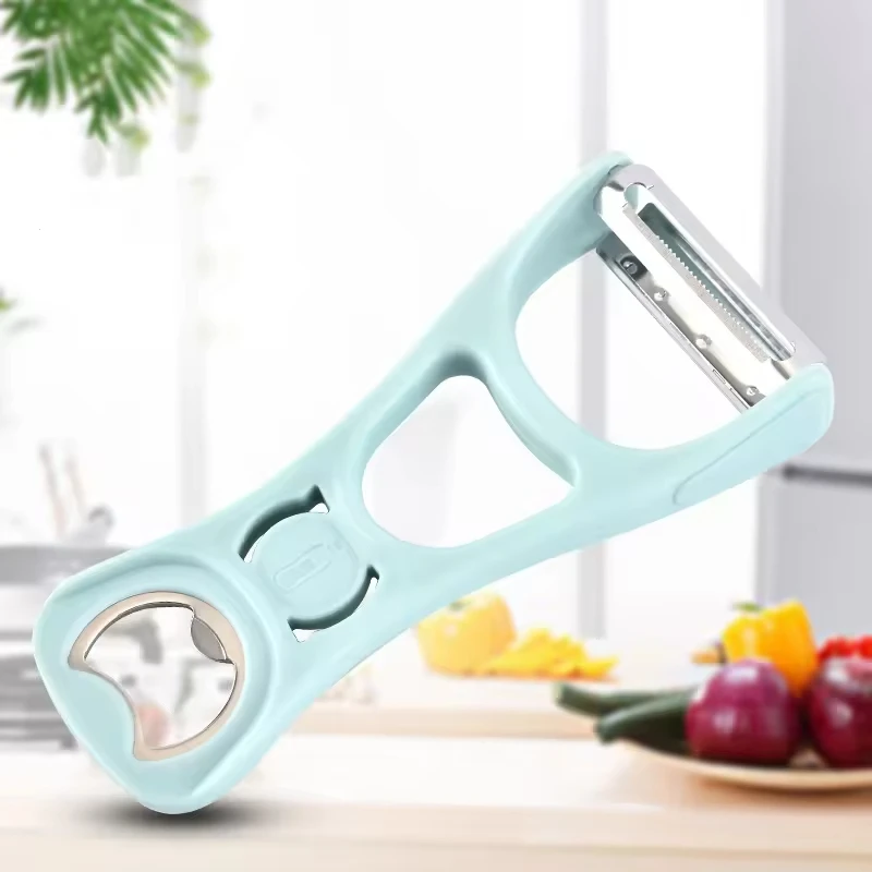 Fruit And Vegetable Peeler With Bottle Opener Multifunctional Double Sided Kitchen Accessories Gadget
