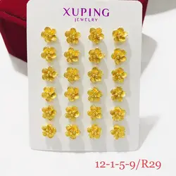 212 Xuping fashion jewelry simple flower summer new arrival dubai gold color stud earrings for women