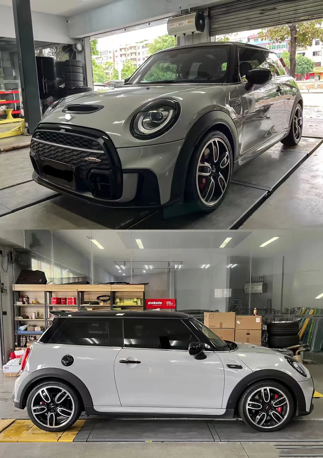 product front rear bumper set old to new version body kits for bmw mini cooper f55 f56 upgrade to 2022 jcw style body kit 2014 2021264-9