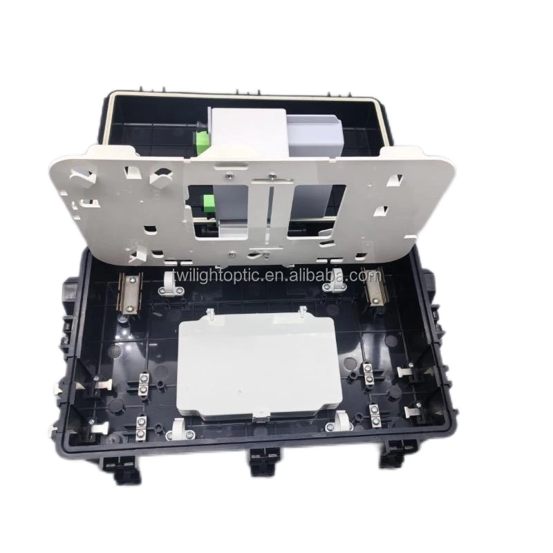 Outdoor Aerial Hanged Inline Type Aerial Splitter Fiber Closure with 1:4 1:8 1:16 Cassette Type Splitter with SC/APC Connectors