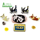 Anime Pins Wholesale Cheap Cartoon Tom Cat Animation Anime Kawaii Lapel Pins Soft Enamel Custom For Sale