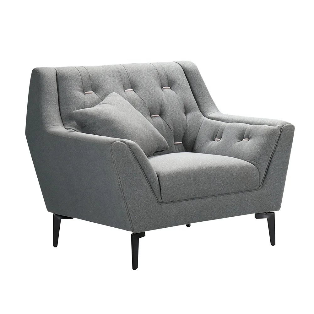 NOVA JSSA033 Made In China Customization Furniture Modern Sofa Chair Wood Armchair Leisure Fabric Armchair Single Sofa
