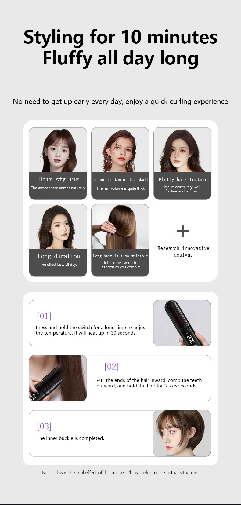 MESKY Cordless USB Rechargeable Ionic Hair Comb Fast Heating Mini Wireless Hair Straightener Brush factory