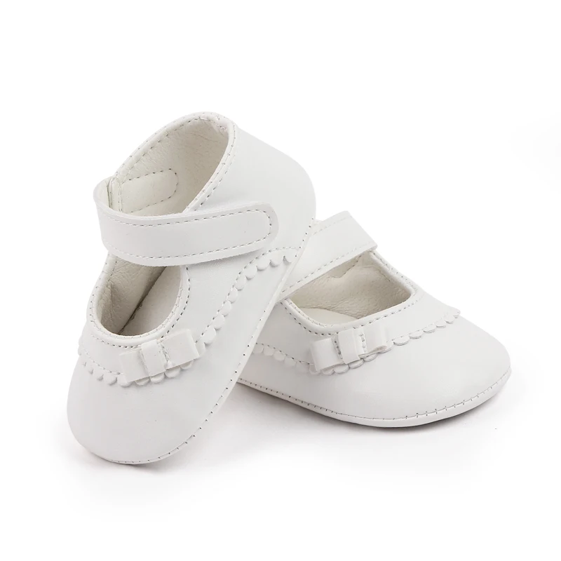 Solid Color Baby Girl Leather Shoes Soft Soles Shallow Mouth Single Shoes Foreign Style Princess Walking Shoes manufacture
