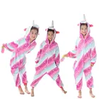 Kids Hooded Kids Flannel Animal Unicorn Warm Boys Girls Jumpsuit Hooded Pajamas Sleepwear Bathrobes