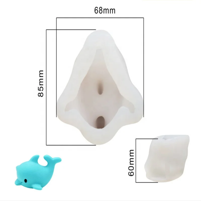 3D Dolphin Shape DIY Mousse Cake Molds Silicone Moulds for Bakery Pastry Baking Tools Soap Mold