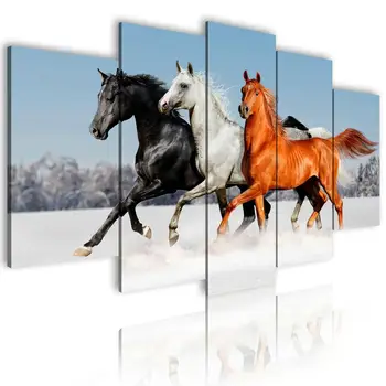 Drop Shipping Art Wall Frame Customized DIY Prints Custom Made Canvas Picture Modular Home Decor 5 Panel Canvas painting